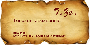 Turczer Zsuzsanna névjegykártya